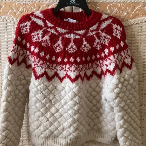 Zara Jacquard Sweater EUC - Picture 10 of 13